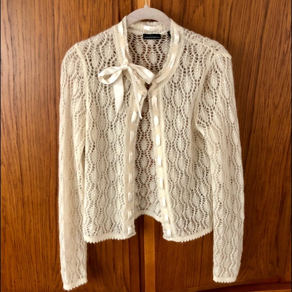 Moda International Sweaters - Soft mohair vintage long sleeve jacket sweater